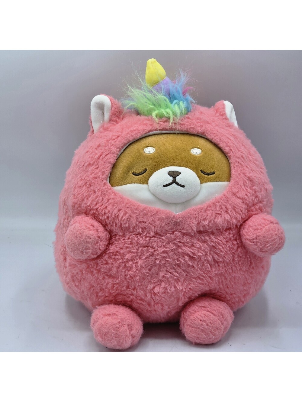 RARE Miniso Shiba Inu Dog 8.7” Plush Unicorn Costume Plush Stuffed Animal